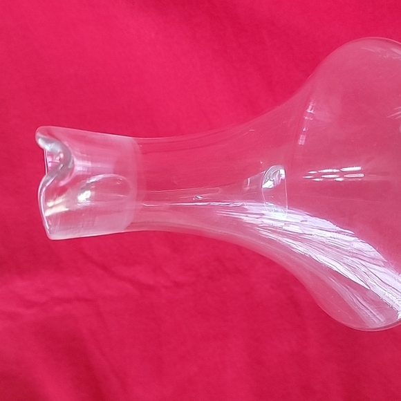 Etched Clear Glass 11" Pitcher - Picture 3 of 5